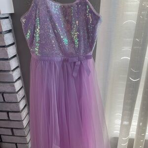 Zunie Lavender Sequin Formal Dress